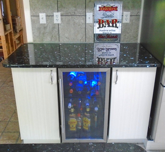 wine cooler installed